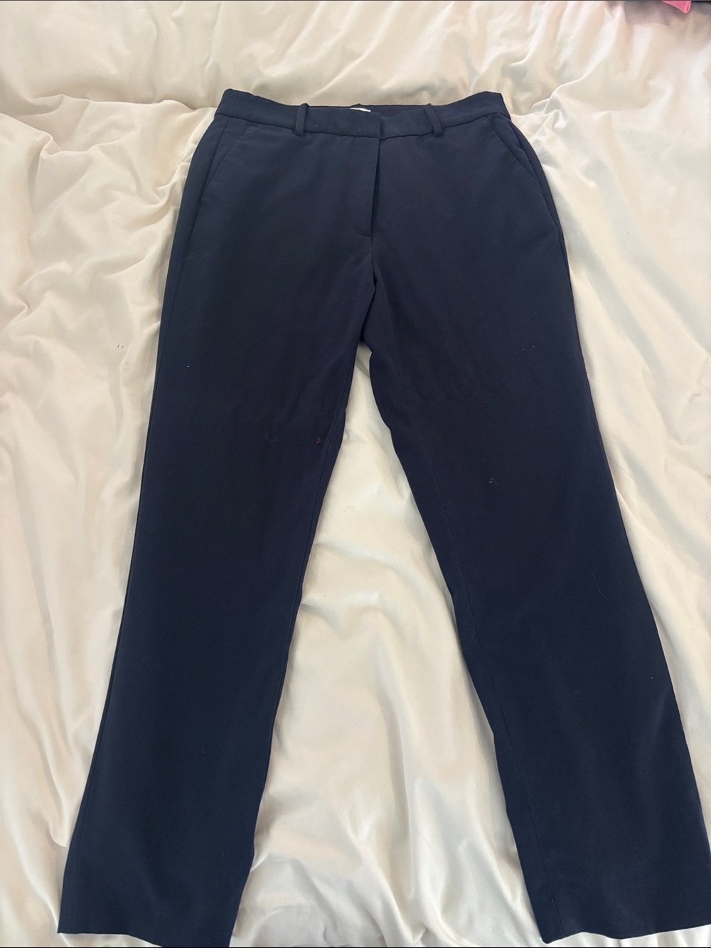 J. Crew Tailored Navy Straight-Leg Dress Pants